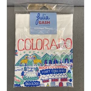Julia Gash Statescapes Colorado Kitchen Towel 100% Cotton 18x36 New